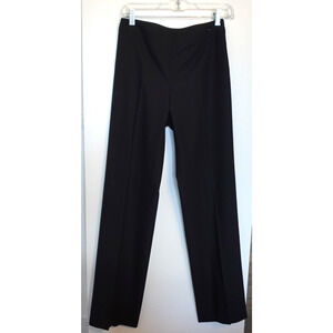 Vintage Y2K Chanel Pants Womens 38 FR 6 Black Wool Straight Side Zip Lightweight